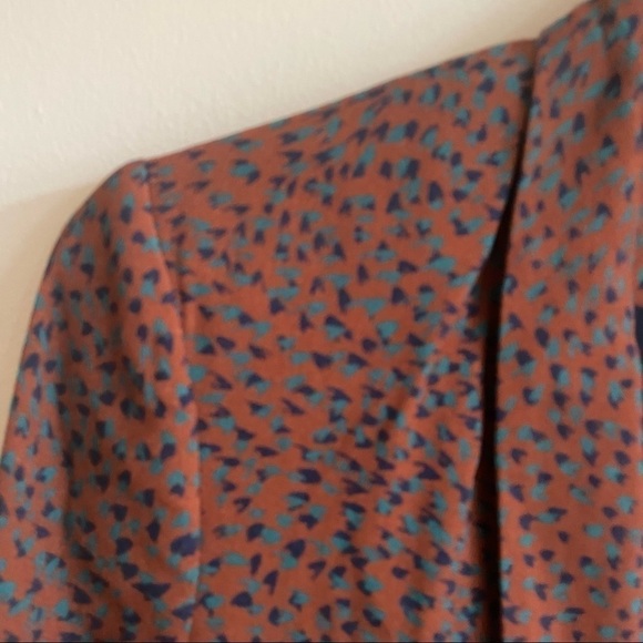 SEE U SOON Burgundy Abstract Polka Dot Open Cropped Blazer NWT - Picture 2 of 11